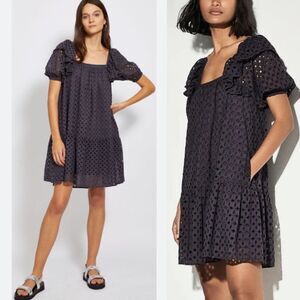 Nwt happy X nature kate Hudson solara eyelet mini‎ dress